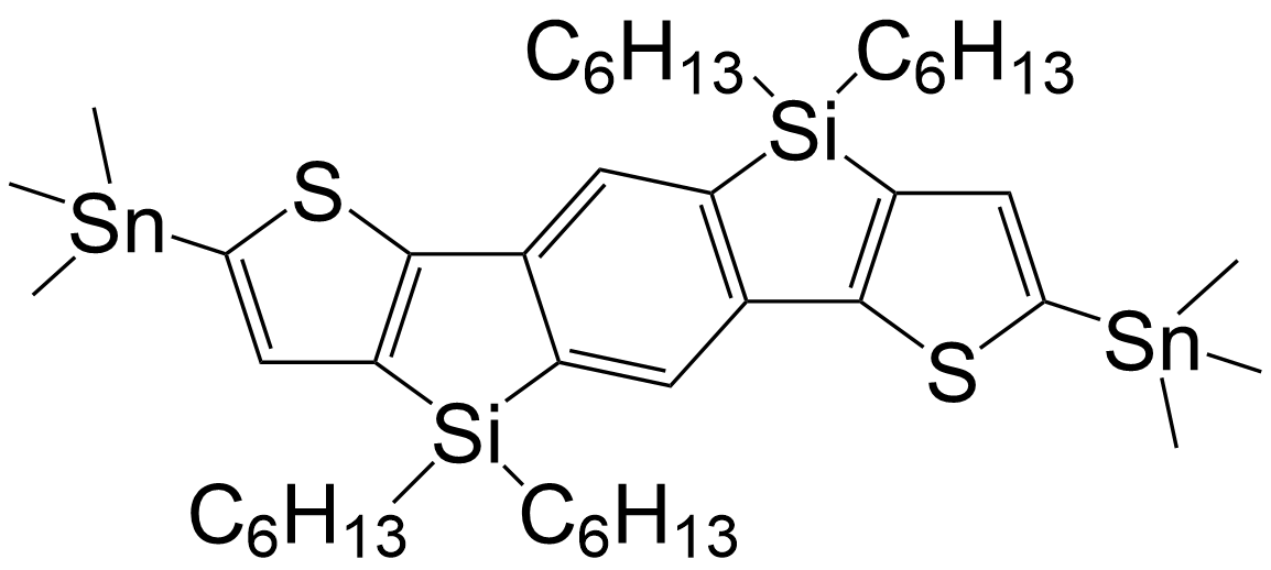 2,7-bis(trimethylstannyl)-benzo[1,2-b:4,5-b]bis(4,4'-dihexyl-4H-silolo[3,2-b]thiophene)/1569453-45-7